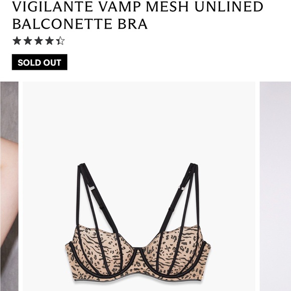 Savage X Fenty Vigilante Vamp Mesh Balconette Bra Leopard NWT 34B - Picture 5 of 6
